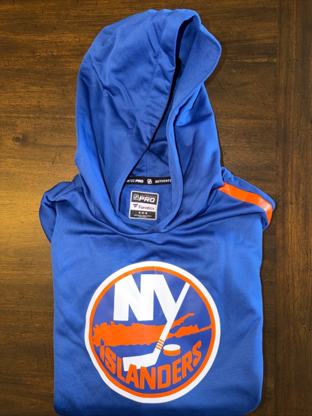 New York Islanders Fanatics Branded Authentic Pro Rinkside Pullover Hoodie - M